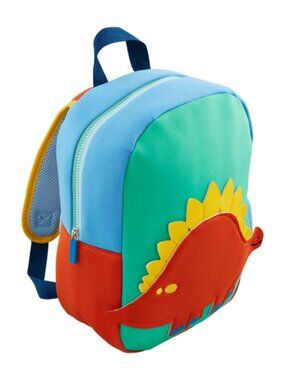 Mud Pie Boy Dino Multi Color Neoprene School Backpack 13" x 9.5" x 5.5" NEW